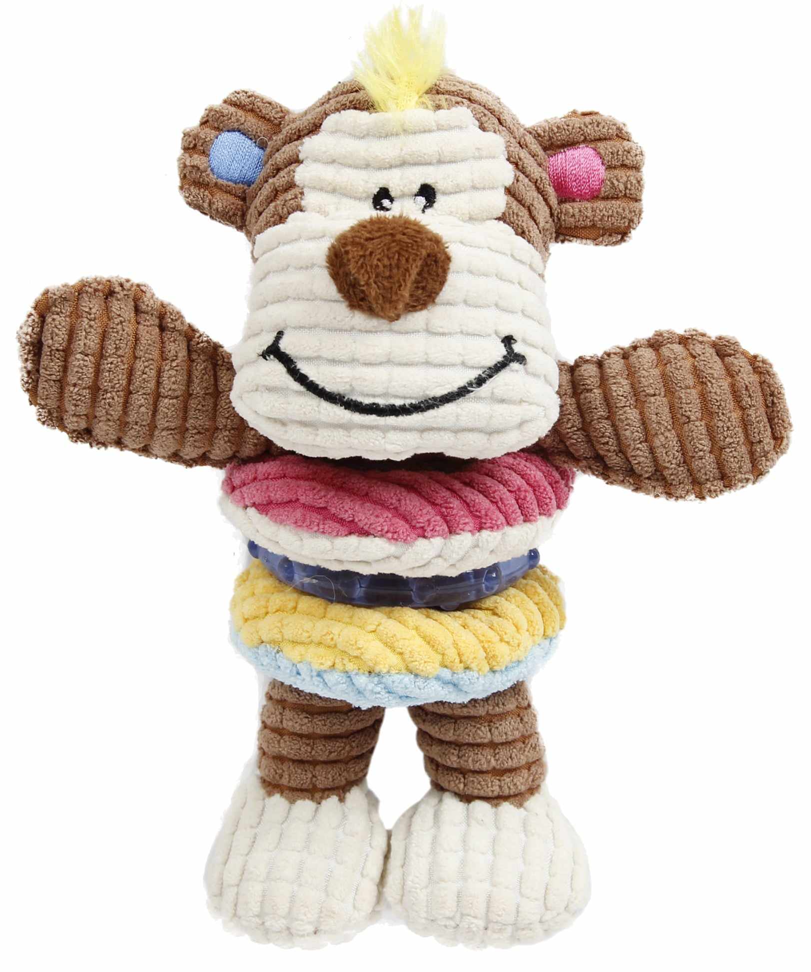 Pet Life 'Hugga-Bear' Plush Squeaking and Rubber Teething Newborn Pupp ...