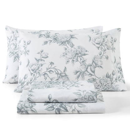 Rose Toile Gray-