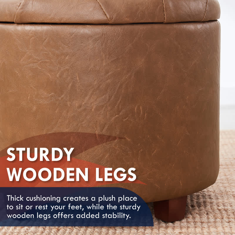 Faux Leather Mocha-