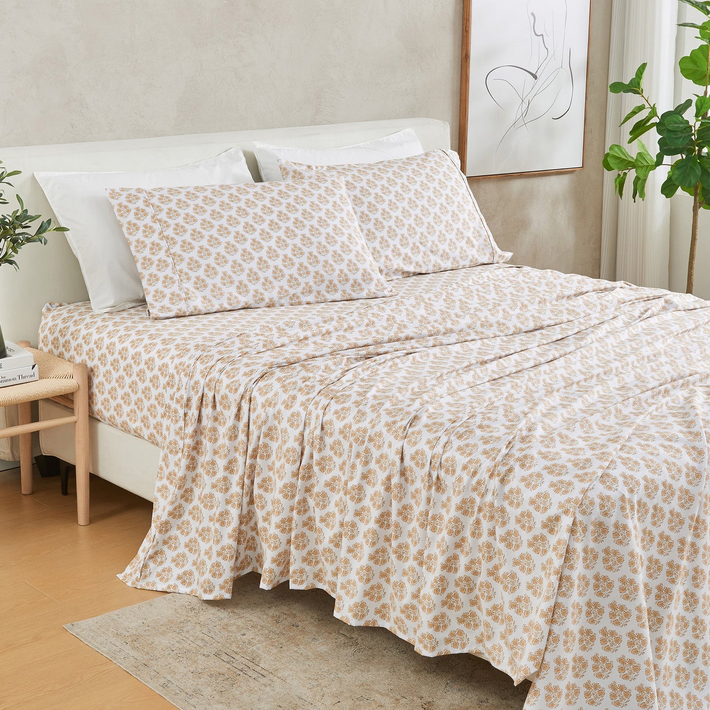 Patina Vie Maison Cotton & Rayon From Bamboo Blend Printed Sheet Set