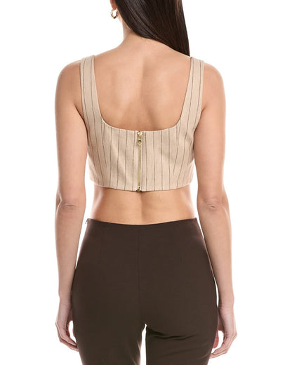 TAN/BROWN PINSTRIPE-