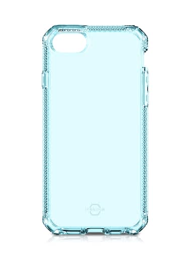 Itskins Spectrum Clear Protective Phone Case for Iphone Se / 8/7, Slim Hybrid Case, Anti-Yellowing, and Heavy Duty Shockproof Cover, Military Phone Case | Light Blue