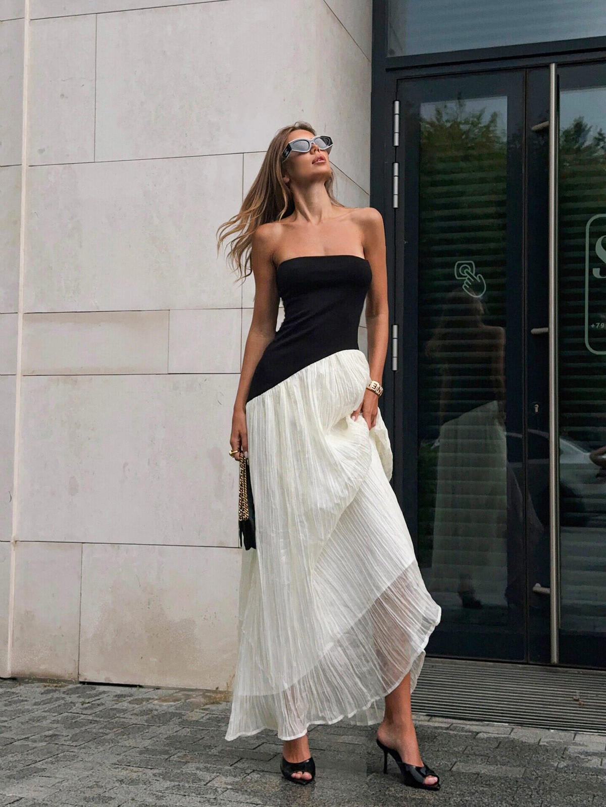 two tone asymmetrical dress Chic YC Women's Strapless Maxi Elegant High Low Party B – Zulily Size:Made-to-Measure Hoco Dakota johnson | Shades and exquisite floral embroidery