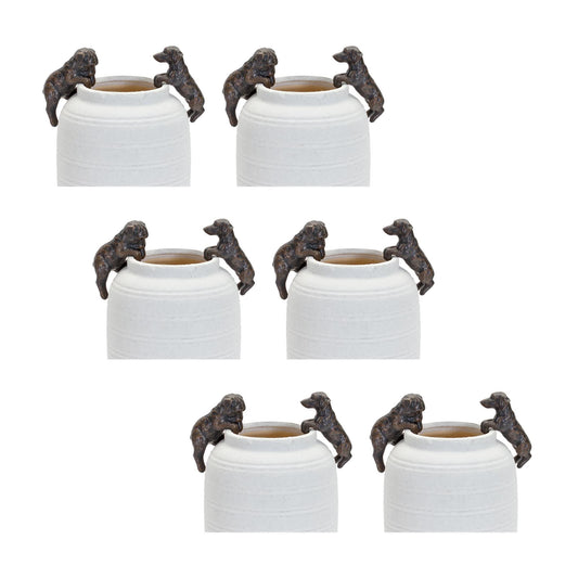 Melrose International Mini Dachshund and Bull Dog Pot Hanger (Set of 6)