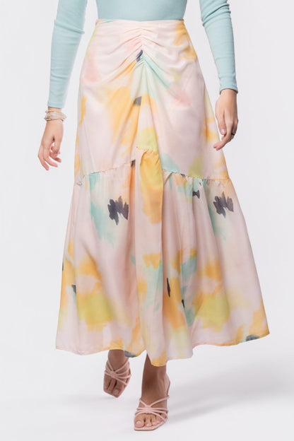 Rina Skirt (Peach Green)