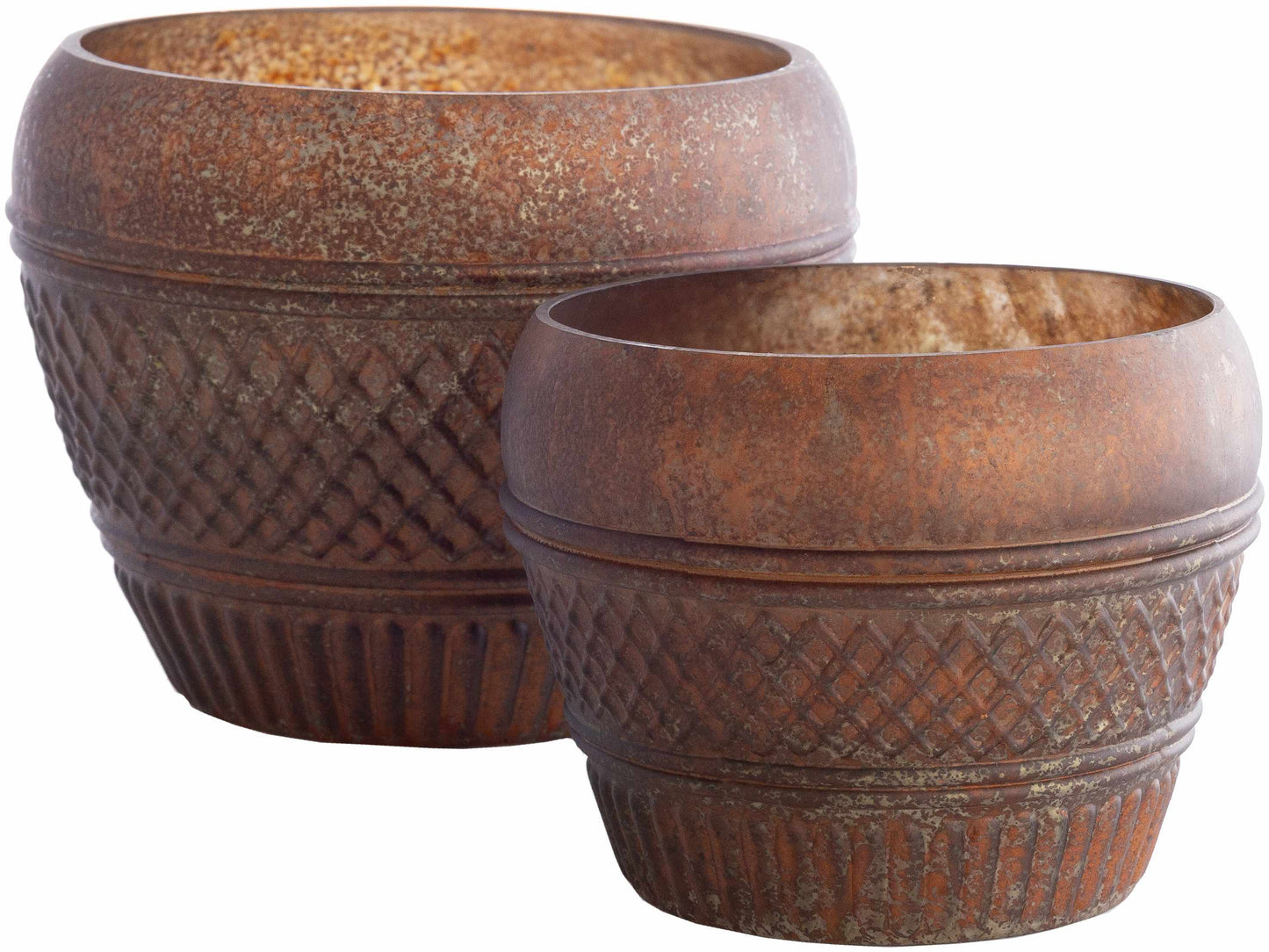 Rissing Orange Glass Vase Set - Clearance