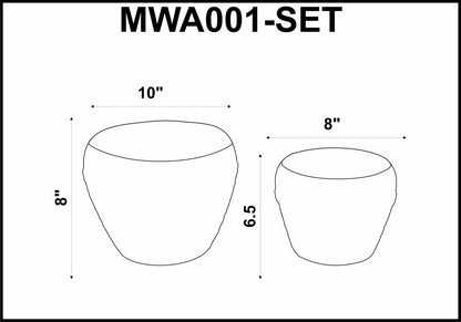 Rissing Orange Glass Vase Set - Clearance