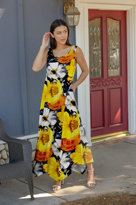 Green & White Tropical Palm Print-