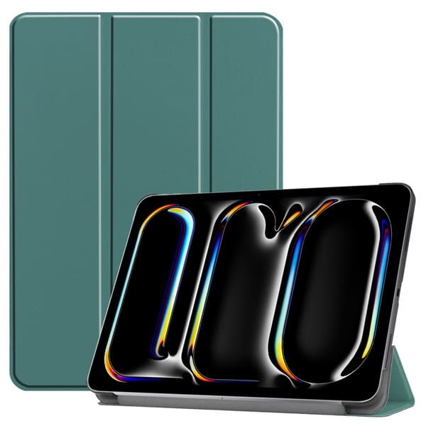 InQ Boutique Case for iPad Pro 11 Inch 5th Generation 2024 M4 Trifold Stand Leather Cover - Blue