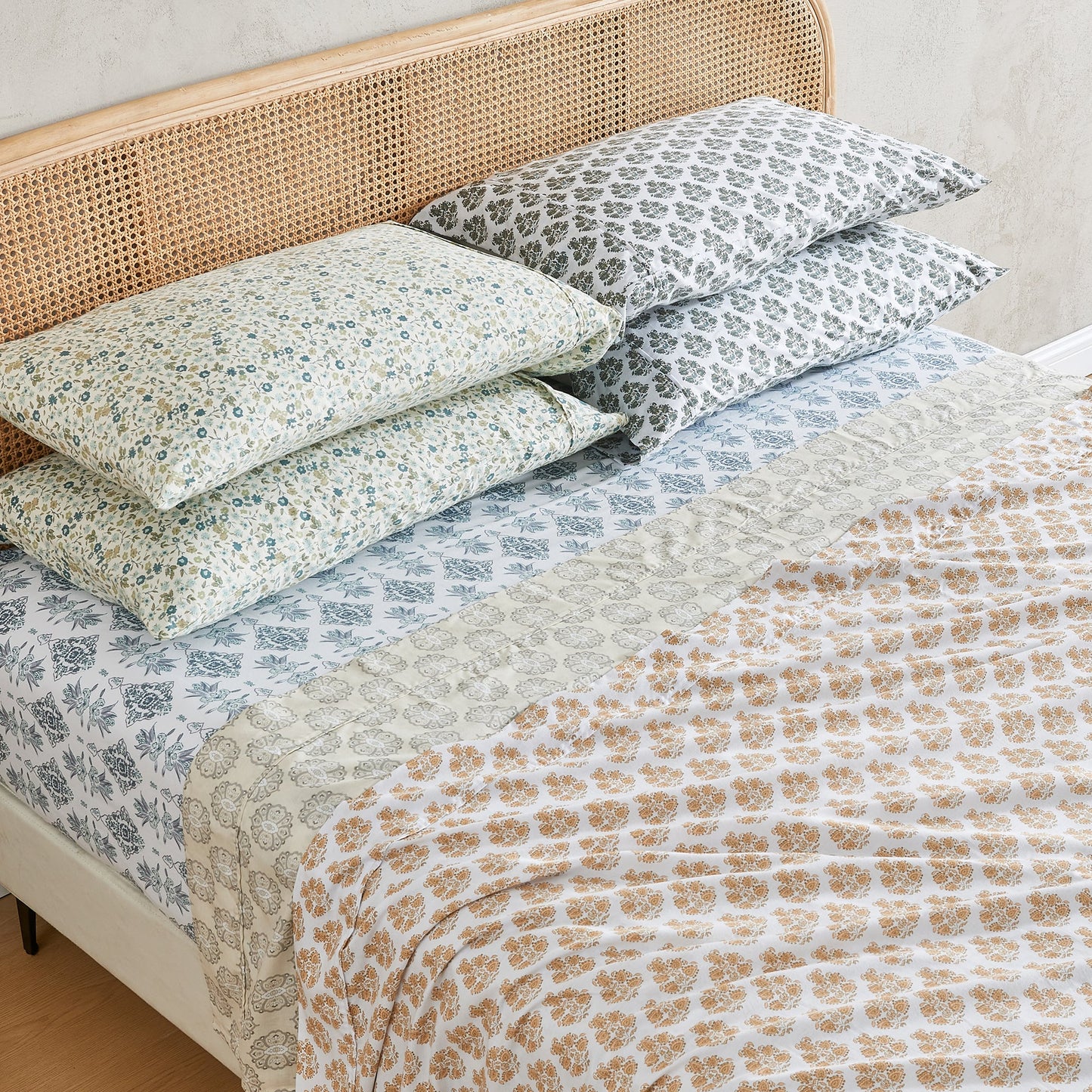 Patina Vie Maison Cotton & Rayon From Bamboo Blend Printed Sheet Set