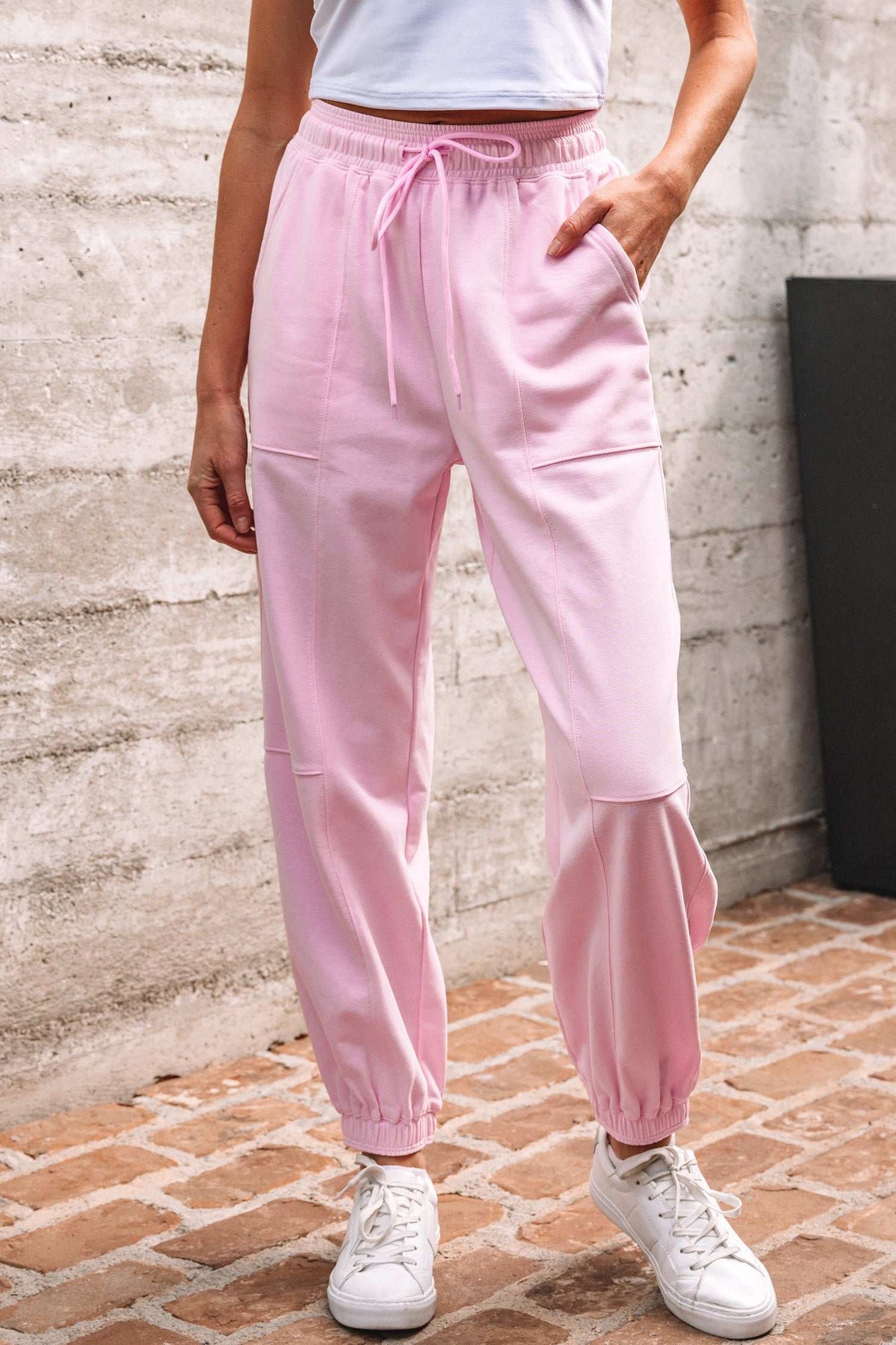 Noor Solid Color Jogger Pants