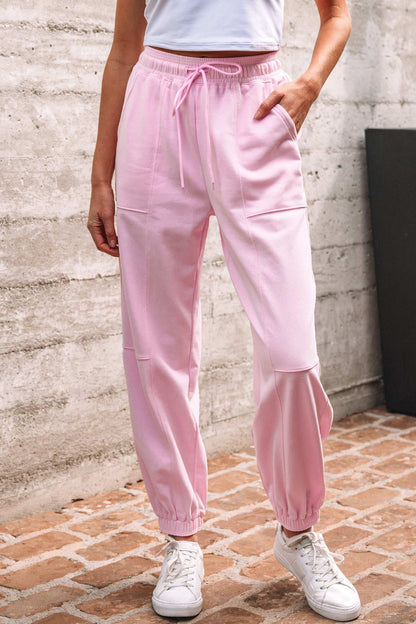 Noor Solid Color Jogger Pants