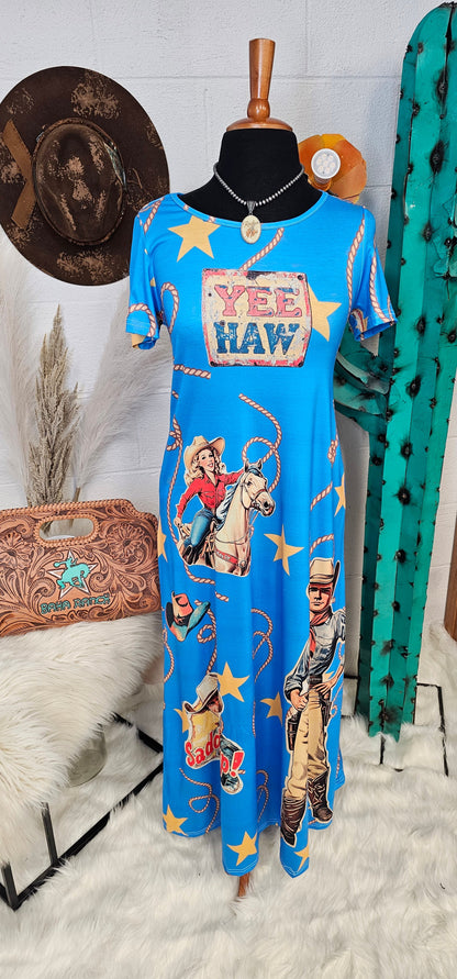 Baha Ranch Vintage Cowgirl Western Dress