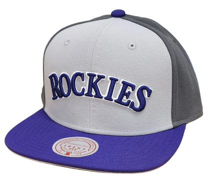 Mitchell & Ness Men's MLB Triple Play Liberty Snapback Coop Rockies Snapback Caps
