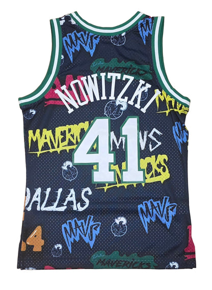 Mitchell & Ness Men's Slap Sticker Swingman Jersey Mavericks 1998 Dirk Nowitzki