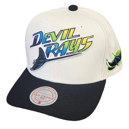 Mitchell & Ness Men's MLB Off Word Pro Snapback Coop Rays Snapback Caps