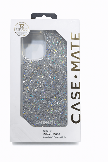 Case-Mate Iphone 16 Case [Compatible with Magsafe] - Stylish Sparkly Phone Case with 12ft Drop Protection - Premium Magnetic Cover for Iphone 16 - Twinkle Disco