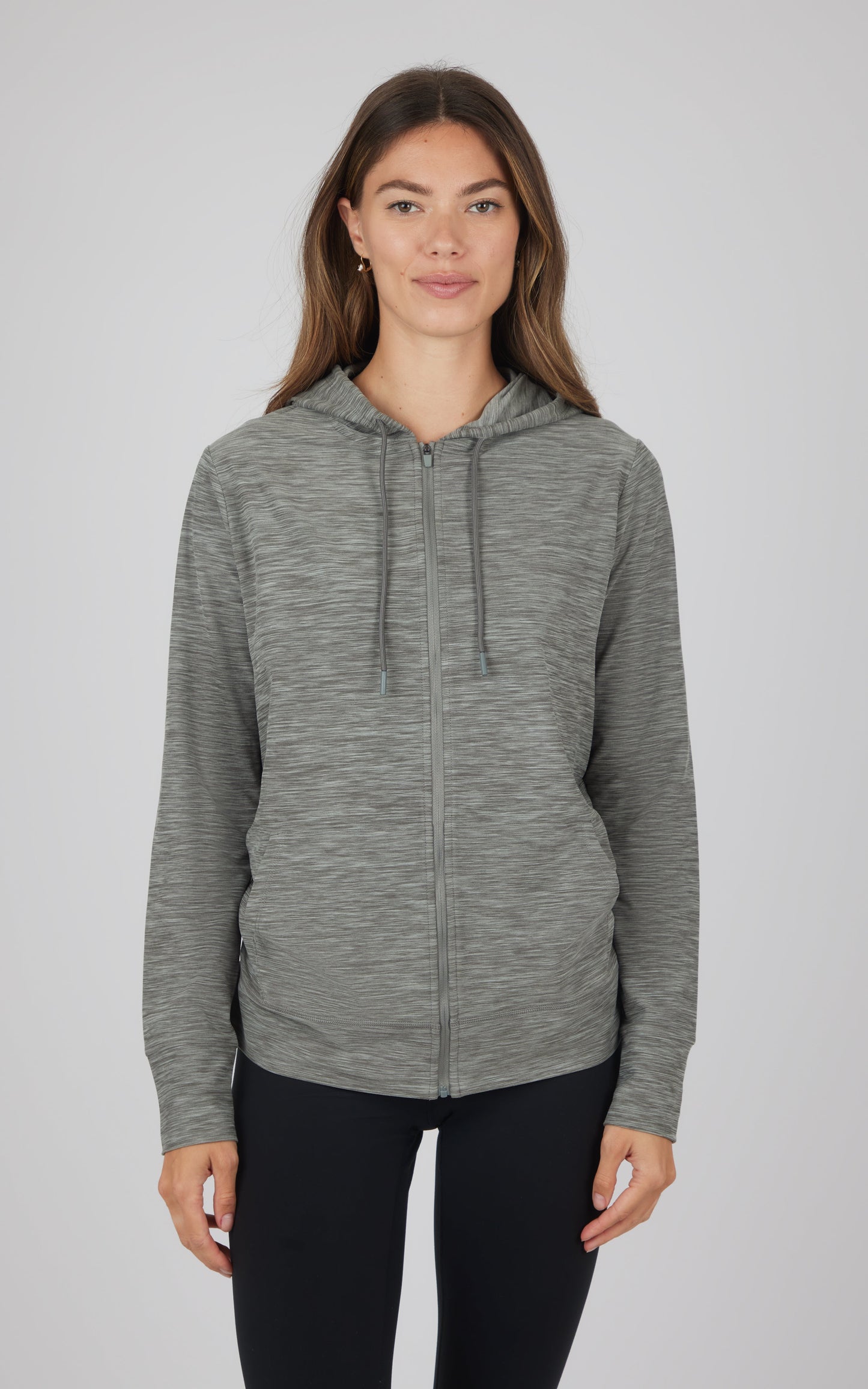 Maternity Heathered Lux Full Zip Jacket