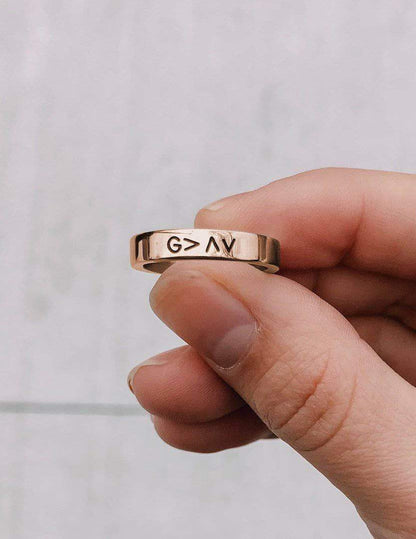 Elevated Faith Rose Gold Highs and Lows Ring