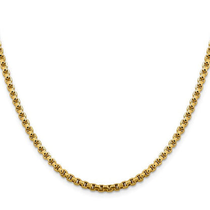 Round Box Chain for Men 22 inch