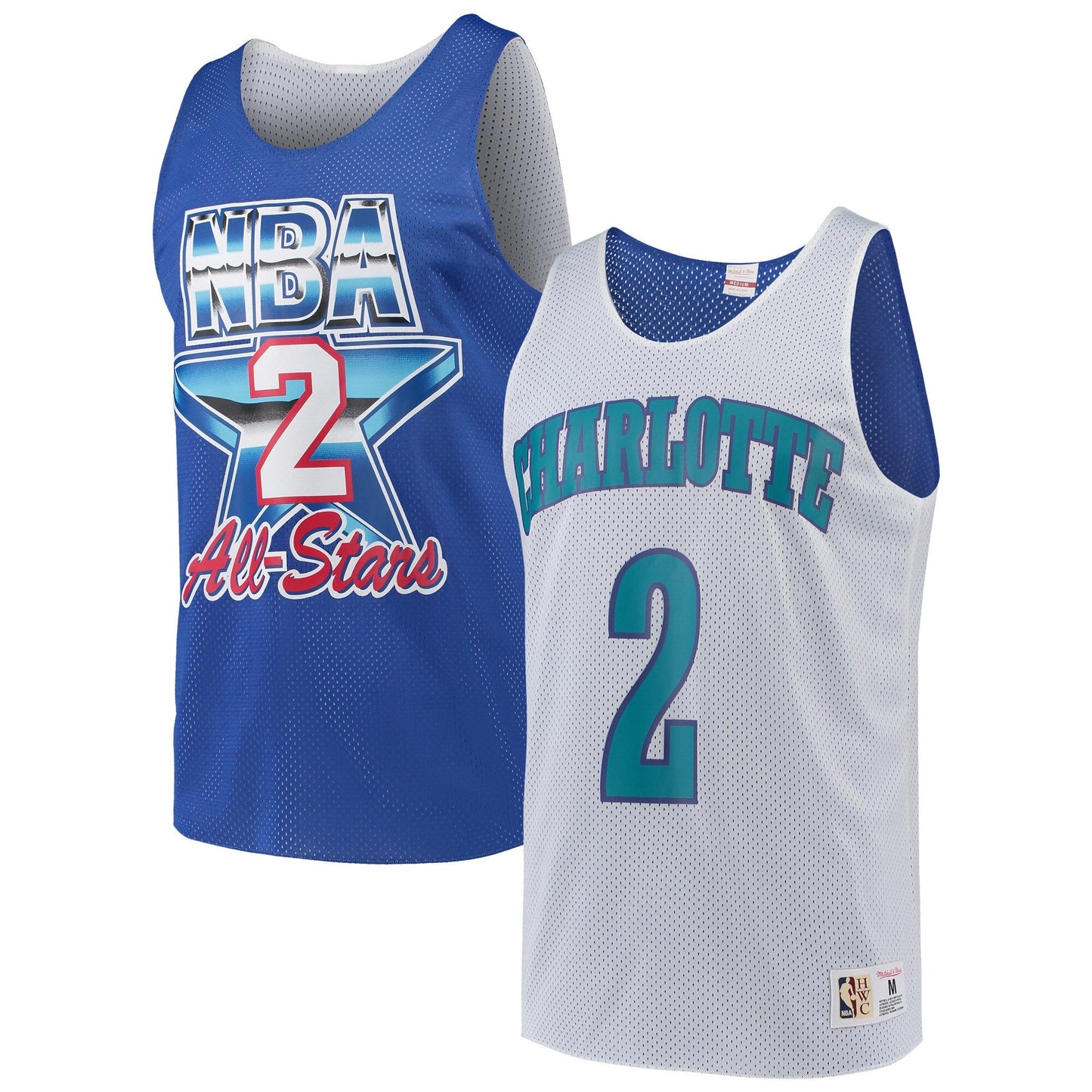 Men's Mitchell & Ness Reversible Mesh Tank Hornets Larry Johnson
