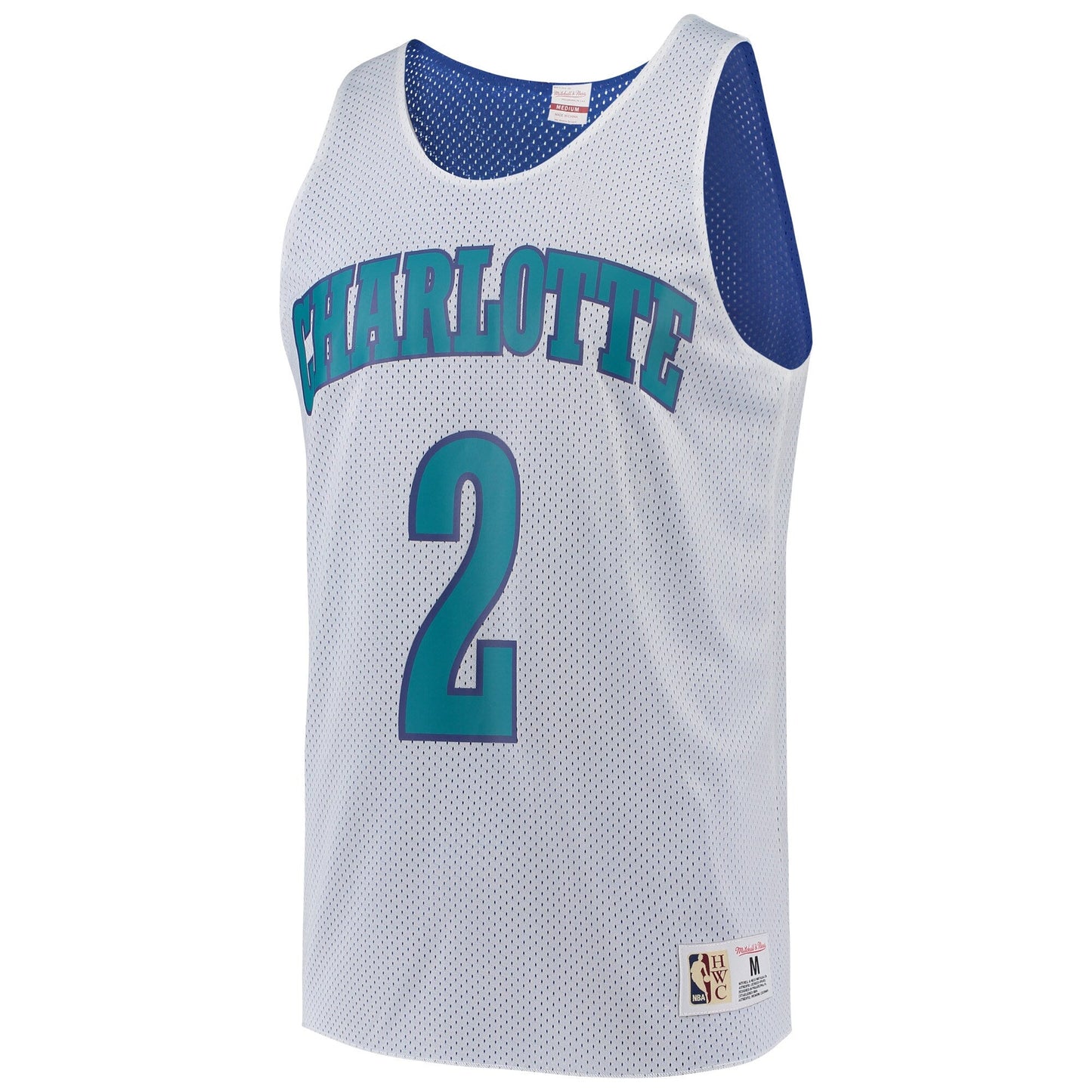 Men's Mitchell & Ness Reversible Mesh Tank Hornets Larry Johnson