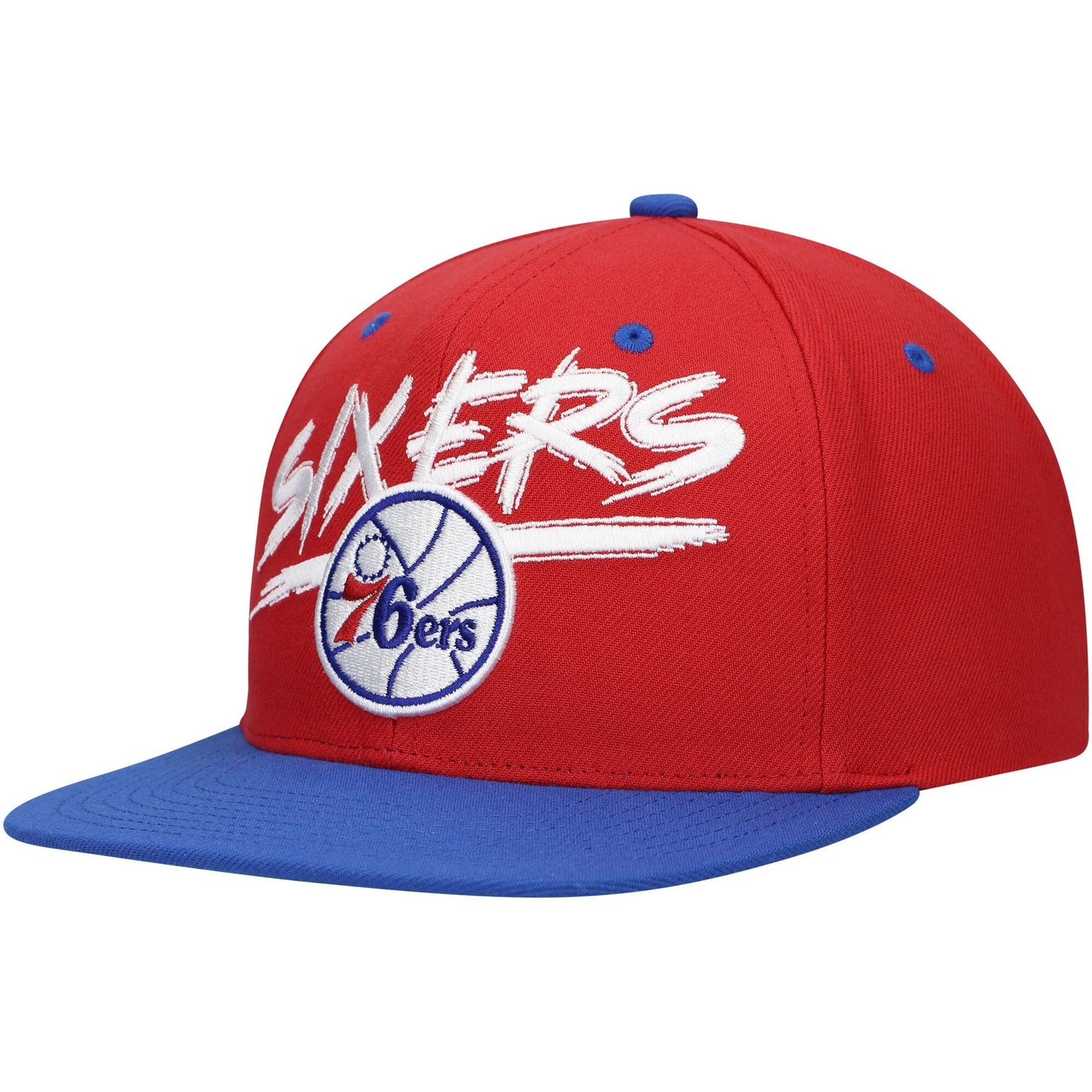 Men's Mitchell & Ness NBA Transcript Snapback Hwc 76Ers
