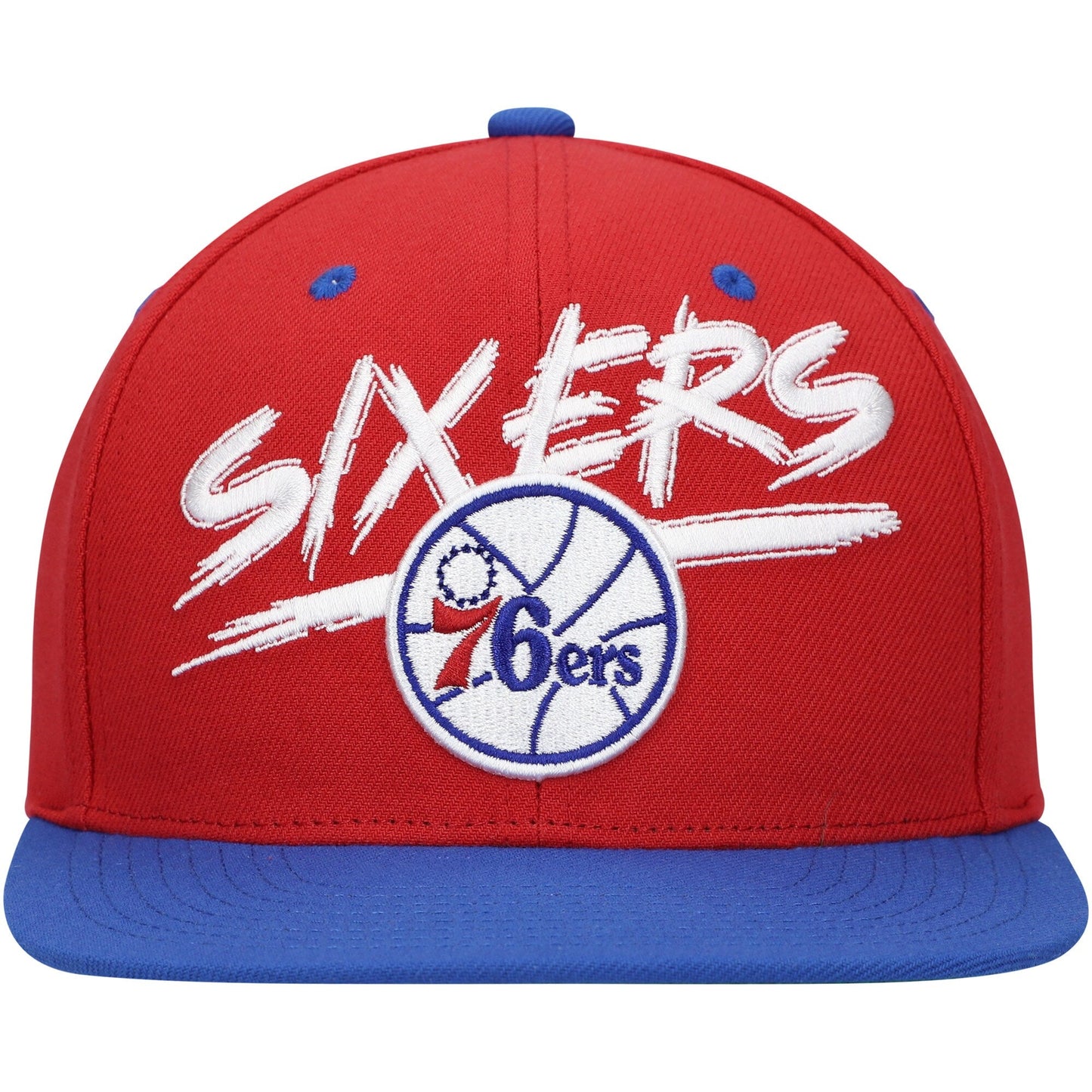 Men's Mitchell & Ness NBA Transcript Snapback Hwc 76Ers
