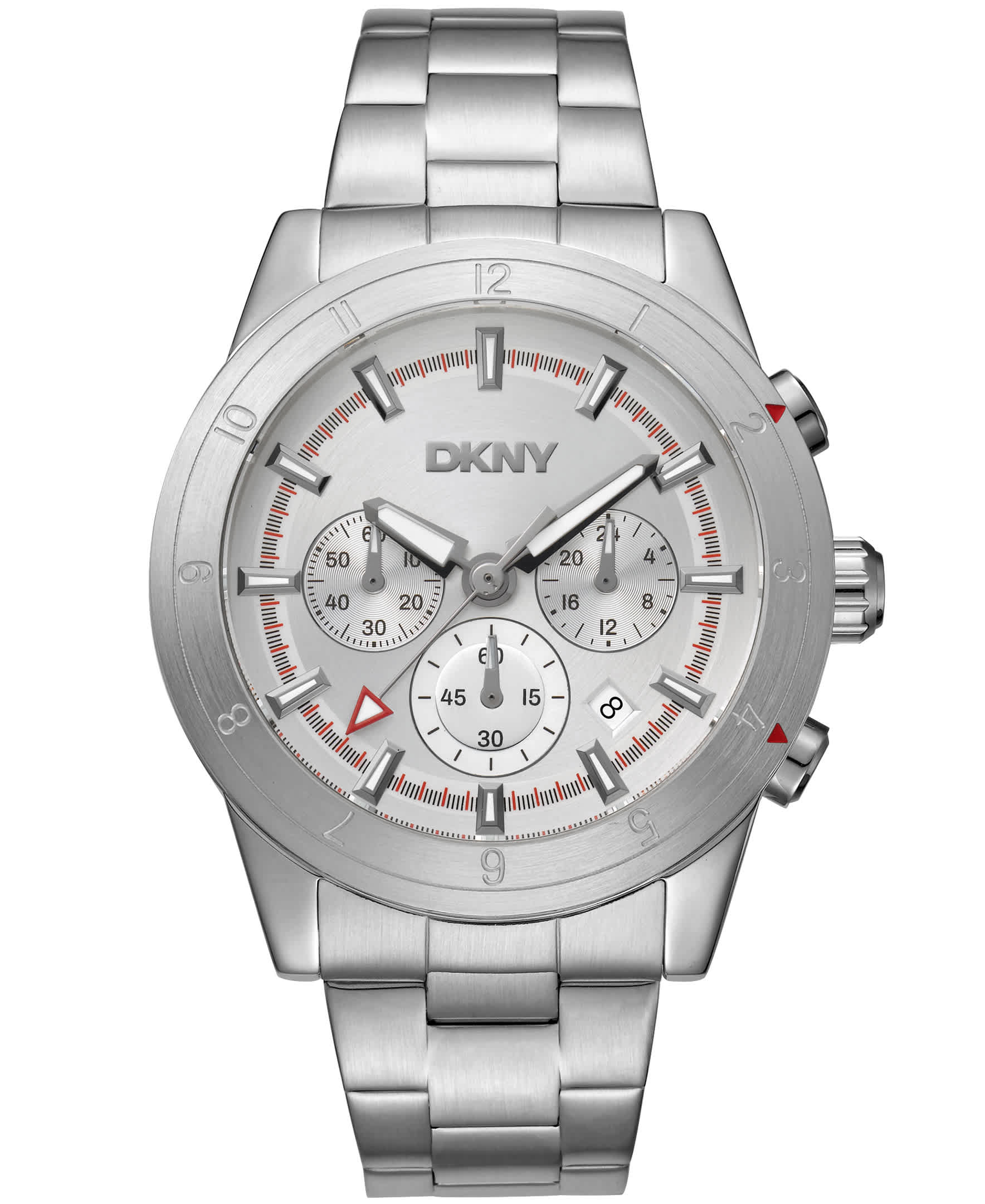 Dkny Men Watch, Silver Color Case, Silver Dial, Stainless Steel Metal Bracelet, Chronograph, 10 Atm-3