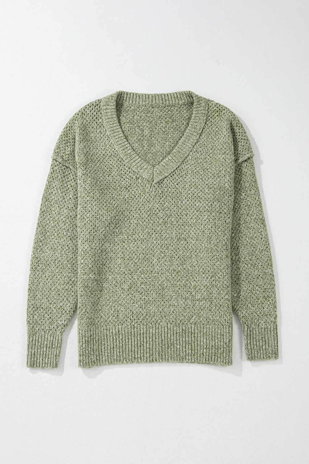 Threaded Pear Juliette Loose Eyelet Shoulder Sweater