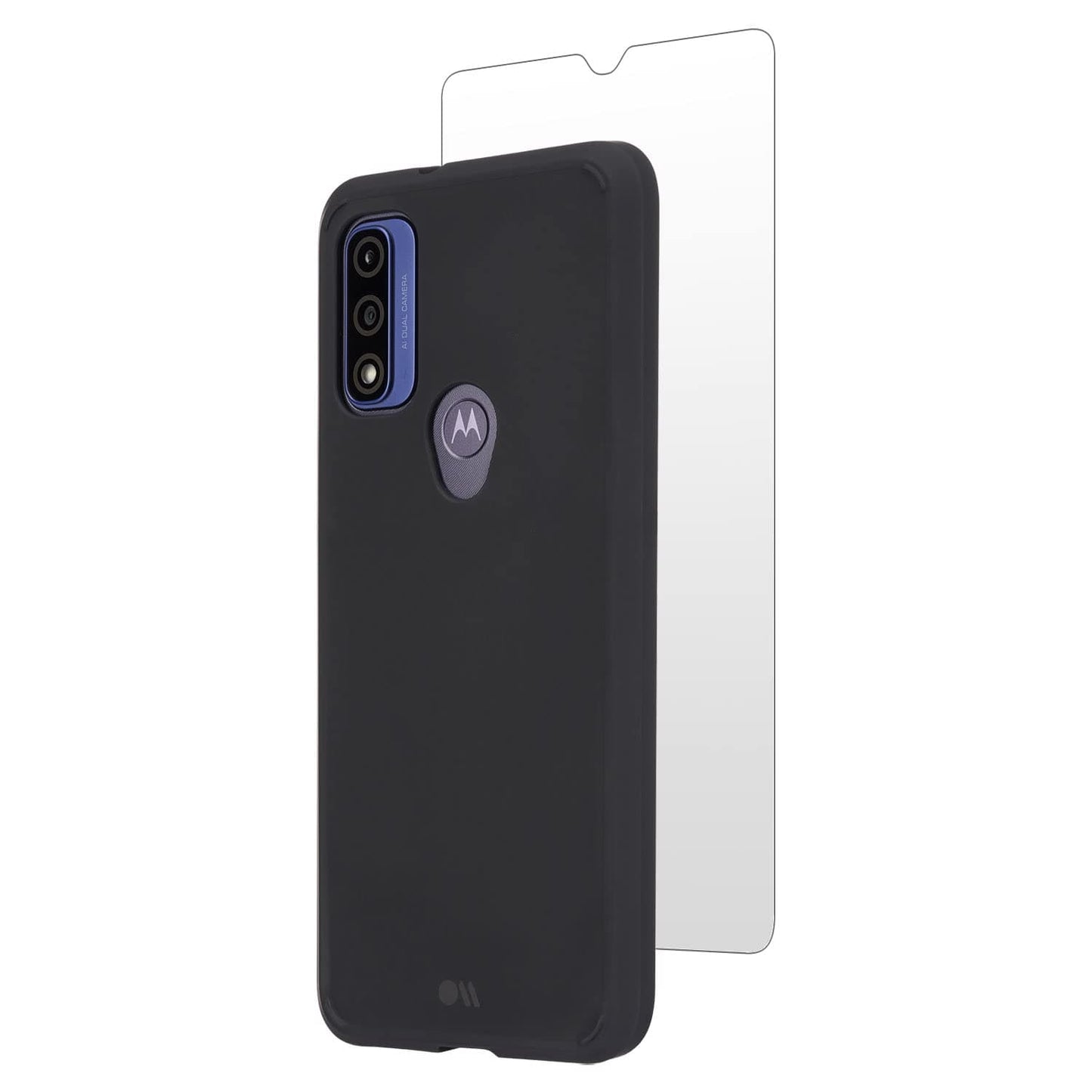 Case-Mate - Protection Pack - Tough Black Case & Screen Protector for Motorola G Pure - 10 Ft Drop Protection - Black