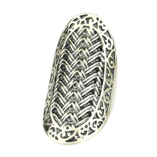 Goldtone Weaving Band Ring