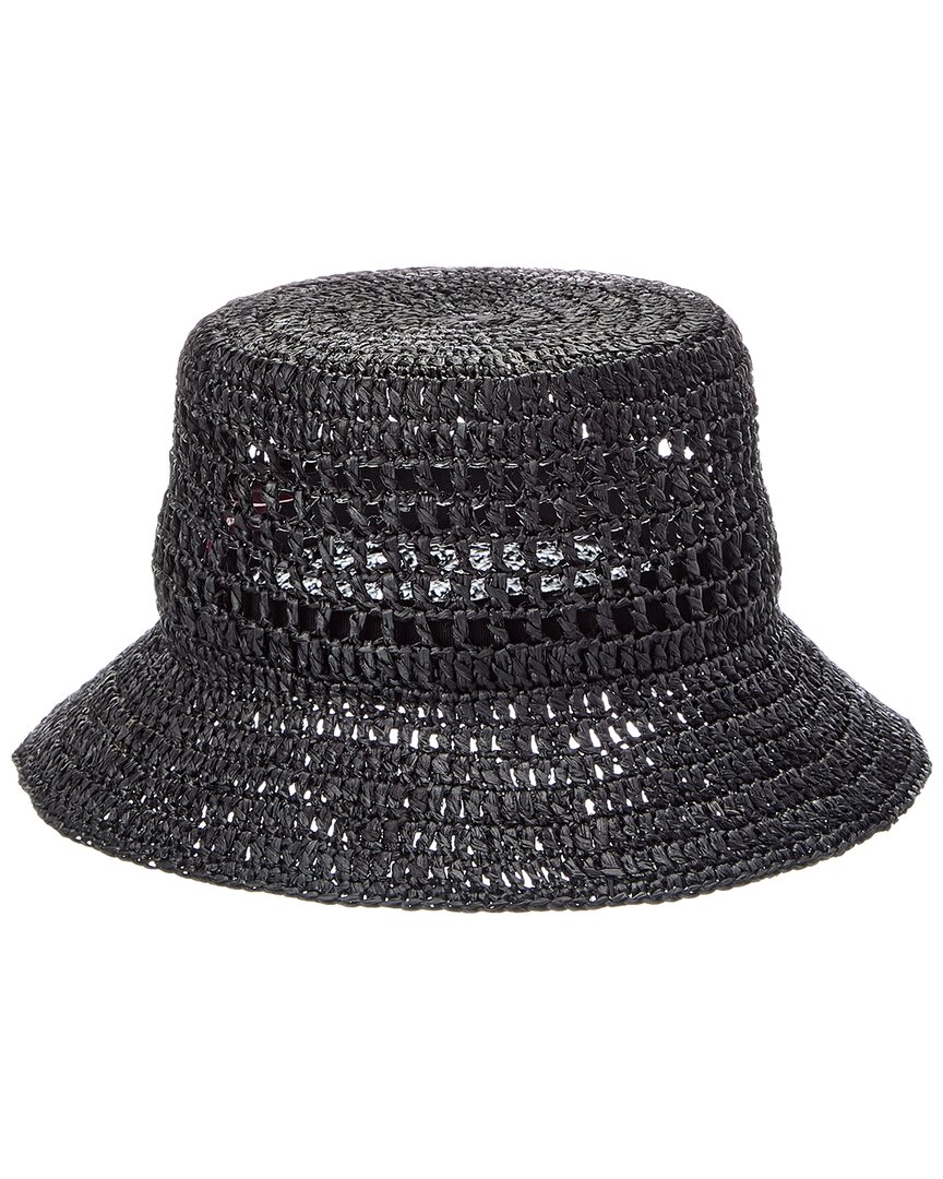Bruno Magli Crochet Short Brim Bucket Hat