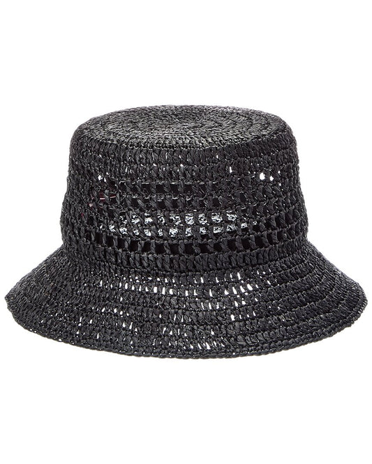 Bruno Magli Crochet Short Brim Bucket Hat