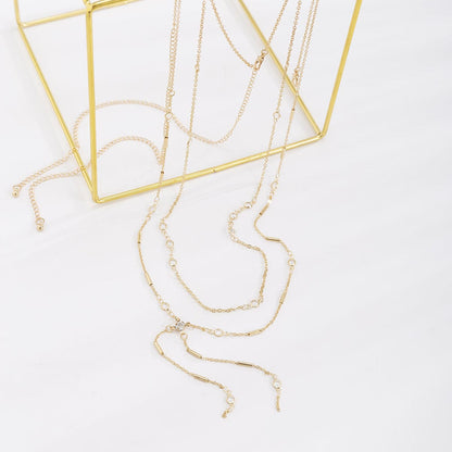 Cubic Zirconia & Goldtone Waist Chain Set