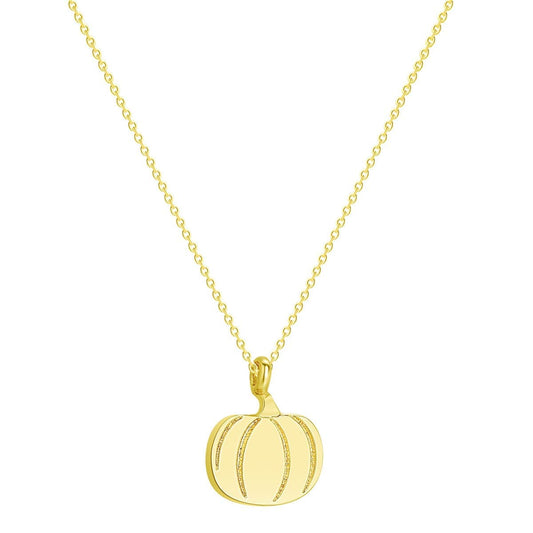 Goldtone Pumpkin Pendant Necklace