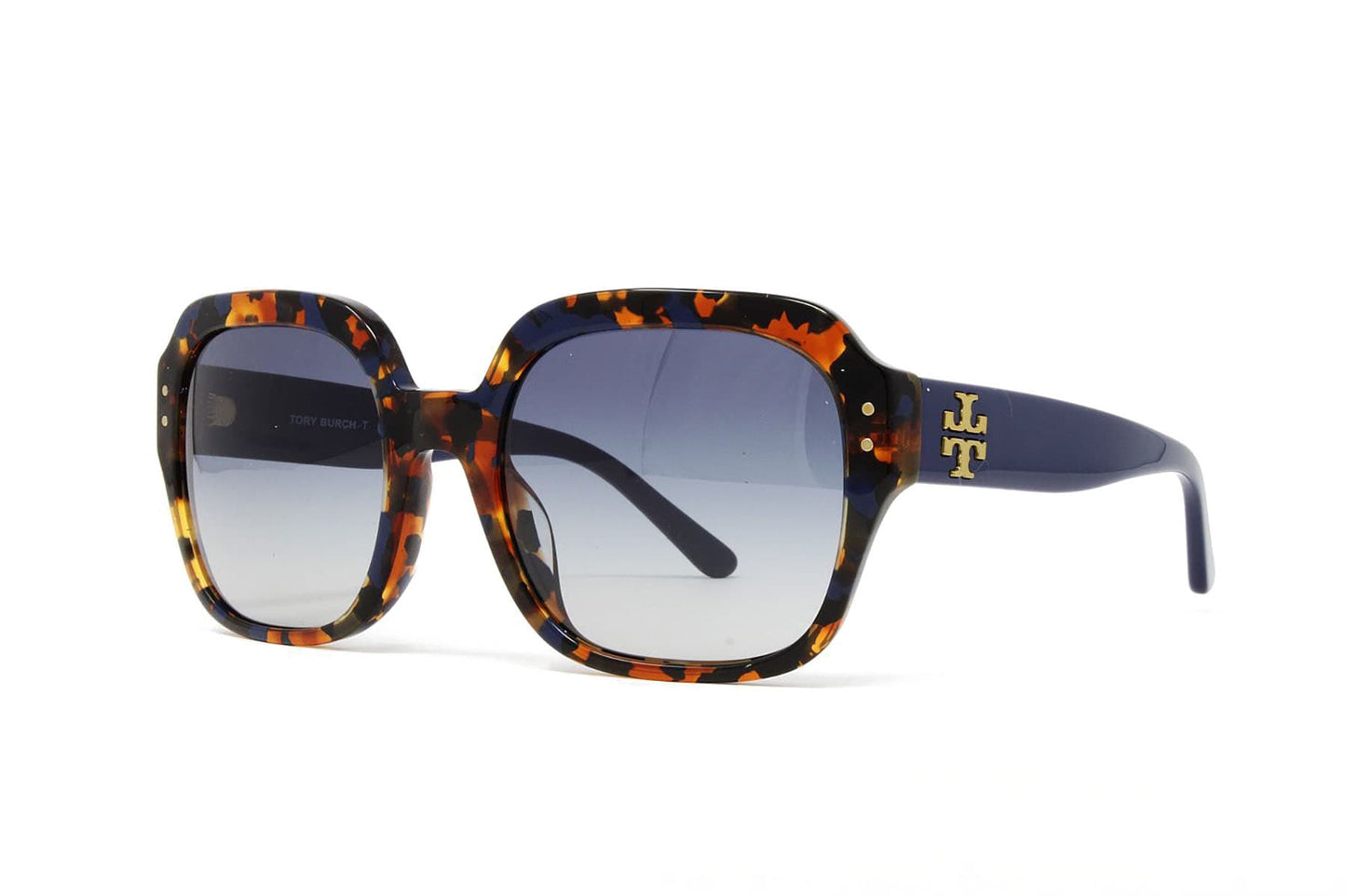 Blue Amber Tortoise Square Women's Sunglasses