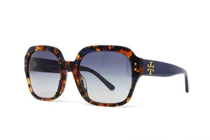 Blue Amber Tortoise Square Women's Sunglasses