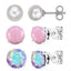 white, green, pink