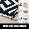 Casafoyer 12 Piece Rug Tape, Non Slip Rug Gripper for Hardwood Floors, Reusable Washable Grippers for Rugs, Double Sided Rug Tape, Under Rug Non Slip Pad (trapezium)