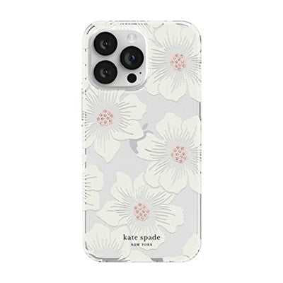 Kate Spade New York Protective Hardshell Case Compatible with Apple Iphone 14 Pro Max - Hollyhock Floral Clear [Ksiph-225-Hhccs]