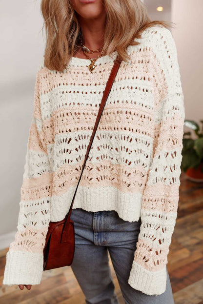 Zararita Drop Shoulder Casual Sweater - Pink / L - 12/14