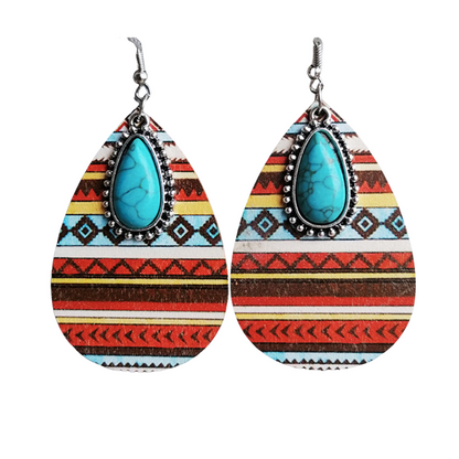 Turquoise, Red-
