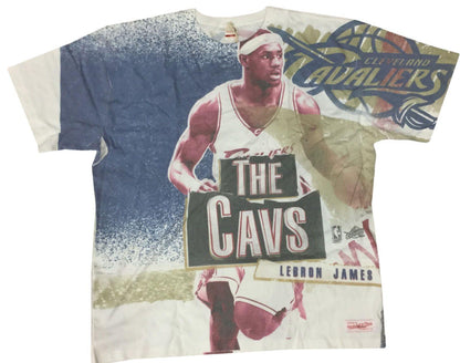 Mitchell & Ness Men's NBA Breaking Boards Sublimated Tee Lebron James Cavaliers T-Shirts
