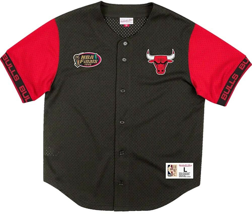 Mitchell & Ness Men's NBA Pure Shooter Mesh Button Front Chicago Bulls