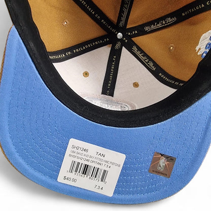 Mitchell & Ness Men's NBA Sand And Sky Fitted Hwc Pistons Fitted Caps