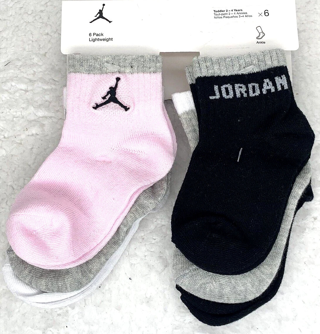 Nike Toddlers Air Jordan 6 Pack Ankle Socks 12/24 Month Socks