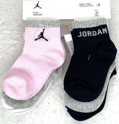 Nike Toddlers Air Jordan 6 Pack Ankle Socks 12/24 Month Socks
