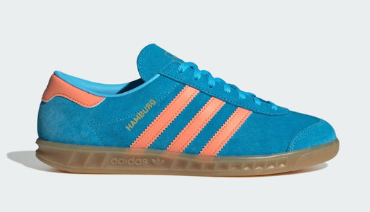 adidas Women's Hamburg 'Sky Rush Semi Coral Gold Metallic ' Sneakers