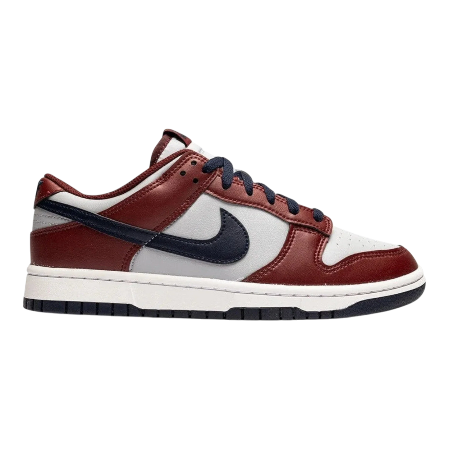 Nike Dunk Low Men's Sneakers — Dark Team Red & White Low-Top